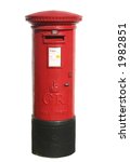 British Red Post Box  Isolated...