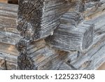 Small photo of a mortise dowel joint on an old wooden house