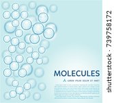 abstract gloss blue molecules... | Shutterstock .eps vector #739758172