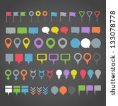 navigation pins collection | Shutterstock .eps vector #133078778