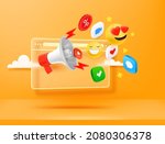 online marketing concept. 3d... | Shutterstock .eps vector #2080306378