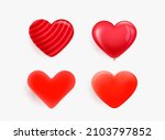 red hearts icons set isolated... | Shutterstock .eps vector #2103797852