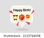 happy birth concept. chat... | Shutterstock .eps vector #2123766038