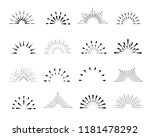 set of sunburst frames  vintage ... | Shutterstock .eps vector #1181478292