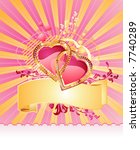  love hearts   with banner and... | Shutterstock .eps vector #7740289