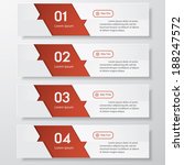 design clean number banners... | Shutterstock .eps vector #188247572