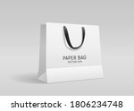 White Paper Bag  With Black...