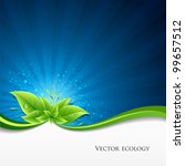 Vector Green Leaves Ecology On...