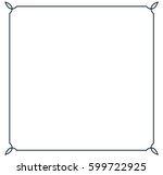 square tile frame border line... | Shutterstock .eps vector #599722925