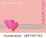 two connected pink hearts are... | Shutterstock .eps vector #1897447765