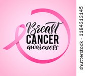 breast cancer awareness... | Shutterstock .eps vector #1184313145