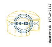 cheese slice lable organic milk ... | Shutterstock .eps vector #1471041362