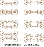 set of abstract vintage elements | Shutterstock .eps vector #204553252