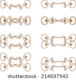 set of abstract vintage elements | Shutterstock . vector #214037542