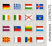 label   european flags | Shutterstock .eps vector #110782172