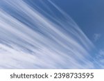 Small photo of cirrus clouds in the blue sky, beautiful long cirrus clouds in the sky