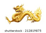  chinese golden dragon isolated ...