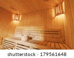 Interior of a private sauna