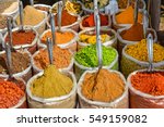 Indian Spices At The Market In...
