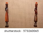 Two Wooden African Statues Of A ...