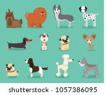 vector illustration set of cute ... | Shutterstock .eps vector #1057386095