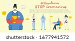 stay at home. stop coronavirus. ... | Shutterstock .eps vector #1677941572