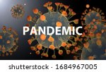 molecules of coronavirus under... | Shutterstock . vector #1684967005