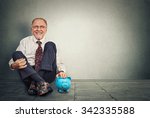 Happy Man With Piggy Bank 
