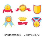 trophy and awards icons set.... | Shutterstock .eps vector #248918572
