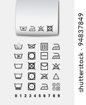 washing symbols | Shutterstock .eps vector #94837849