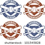 baseball and softball league... | Shutterstock .eps vector #101545828