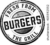 burgers fresh from the grill | Shutterstock .eps vector #405592552
