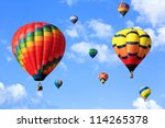 Colorful Hot Air Balloons Over...