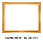 golden frame isolated on white... | Shutterstock . vector #87681604