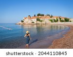 sveti stefan island  montenegro ... | Shutterstock . vector #2044110845