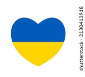 ukraine flag icon in the shape... | Shutterstock .eps vector #2130413918
