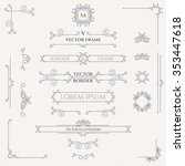 set of decorative monograms ... | Shutterstock .eps vector #353447618