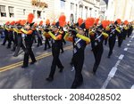 Small photo of New York, N.YUSA – 25th Nov. 2021: The Sound of Brownsburg Marching Band performs “Mirko” during the 95th Macy's Thanksgiving Day Parade in New York. (Photo: Gordon Donovan)