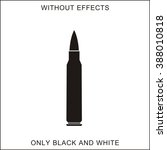 rifle cartridge. black and white | Shutterstock .eps vector #388010818