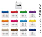 Colorful Calendar For 2017