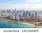 Tel Aviv Skyline Beach Aerial...