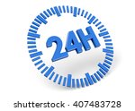 24 hours icon   3d | Shutterstock . vector #407483728