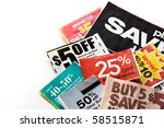 Save money. colorful coupons on ...