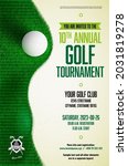 golf tournament poster template ... | Shutterstock .eps vector #2031819278