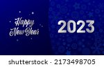 blue happy new year 2023 card... | Shutterstock .eps vector #2173498705