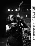 Small photo of DENVER - OCTOBER 19: Guitarist Alex Skolnick of the Heavy Metal band Testament performs in concert October 19, 2011 at the Summit Music Hall in Denver, CO.