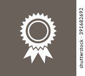 badge icon on dark gray color.... | Shutterstock .eps vector #391682692