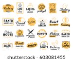 bakery logotypes set. bakery... | Shutterstock .eps vector #603081455