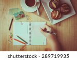 notebook and sticky paper ... | Shutterstock . vector #289719935