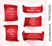 happy valentine's day banners ... | Shutterstock .eps vector #794725642
